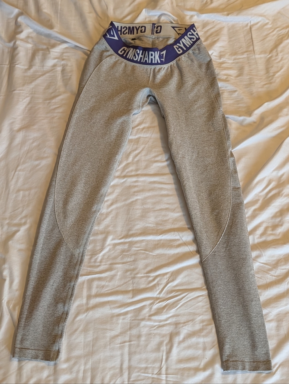 Gymshark Flex Low Rise Seamless Leggings - Charcoal / Purple XXS